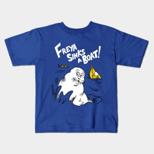 Freya the Walrus - Freya sinks a boat Kids T-Shirt